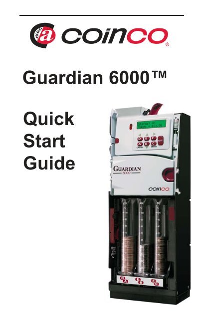 Quick Start Guide - Coin Acceptors Inc.