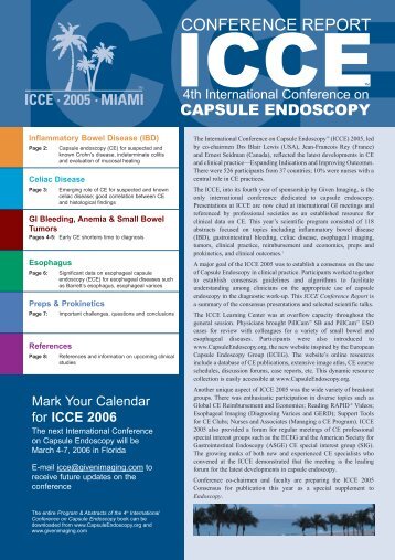 2005 Conference Report - International Conference on Capsule ...