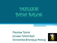 lendutan balok - Universitas Brawijaya