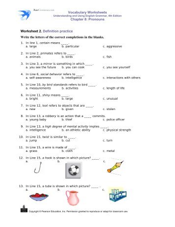 Worksheet 1 - AzarGrammar.com