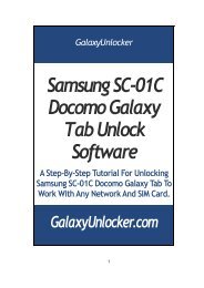 Samsung SC-01C Docomo Galaxy Tab Unlock ... - GalaxyUnlocker