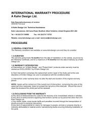 INTERNATIONAL WARRANTY PROCEDURE-1 ... - A Kahn Design