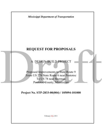Draft RFP (Redline)Feb. 10 2011 - Mississippi Department of ...