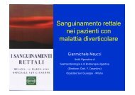 L'ematochezia nei pazienti con patologia diverticolare