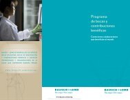 Programa de becas y contribuciones benéficas - Bausch + Lomb