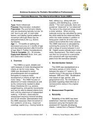 Evidence Summary: Alberta Infant Motor Scale (AIMS) - Therapy BC