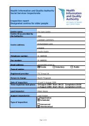 TLC City West 0692 nursing home inspection report - hiqa.ie