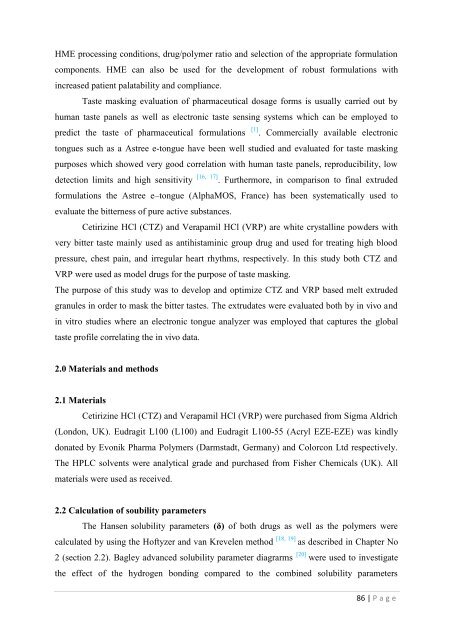 Development of hot-melt extrusion as a novel technique for the ...