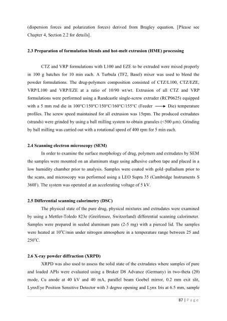 Development of hot-melt extrusion as a novel technique for the ...