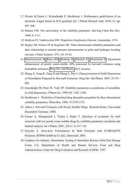 Development of hot-melt extrusion as a novel technique for the ...