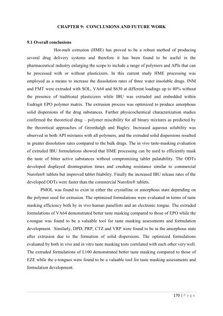 Development of hot-melt extrusion as a novel technique for the ...