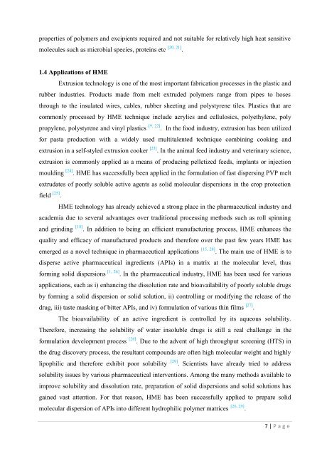 Development of hot-melt extrusion as a novel technique for the ...