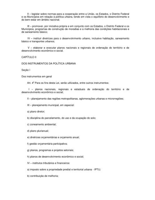 Lei Federal 10.257 de 10 de julho de 2001