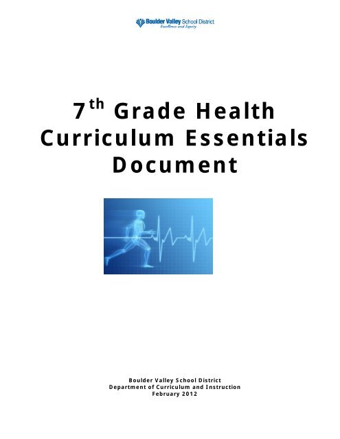 7th Grade Health Curriculum - Boulder Valley School District