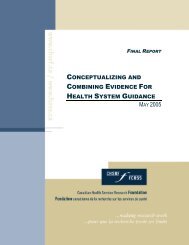 Conceptualizing and combining evidence for health system guidance