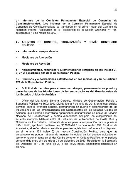 1 asamblea legislativa de la repÃƒÂºblica de costa rica perÃƒÂ­odo ...