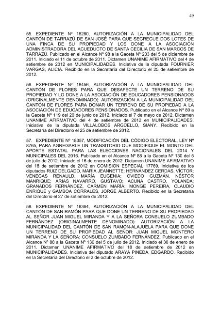 1 asamblea legislativa de la repÃƒÂºblica de costa rica perÃƒÂ­odo ...