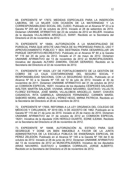 1 asamblea legislativa de la repÃƒÂºblica de costa rica perÃƒÂ­odo ...