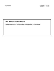 Spec-based verification: A new method for functional ... - Cadence