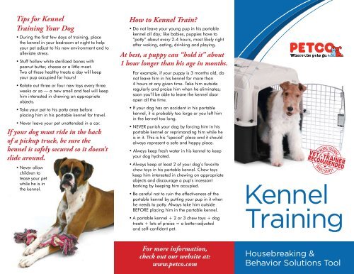 Kennel Training - Petco