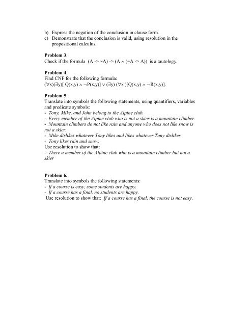 Predicate Calculus Control Strategies for Resolution Methods