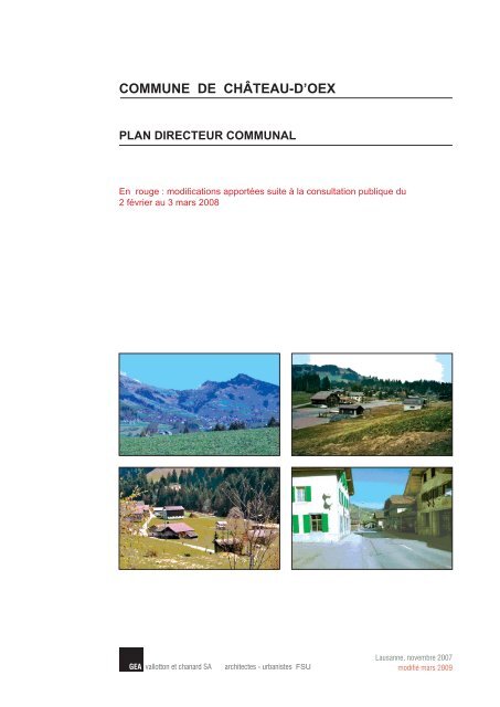 Plan Directeur Communal - ChÃ¢teau-d'Oex