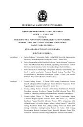 Perda Nomor 5 Tahun 2010 tentang Perubahan Atas - Gunungkidul