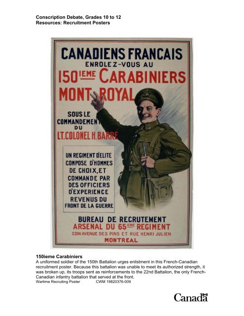 The Conscription Debate Lesson Plan - Canadian War Museum