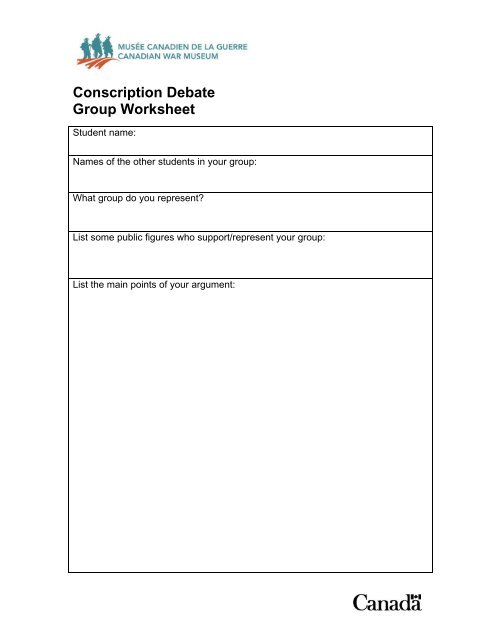 The Conscription Debate Lesson Plan - Canadian War Museum