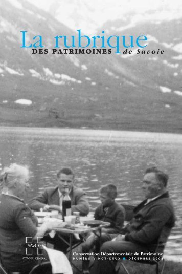 La rubrique - Conseil Général de Savoie