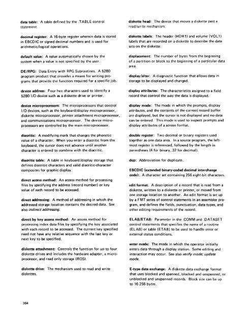 IBM 5280 Distributed Data System - Index of