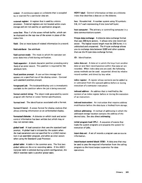 IBM 5280 Distributed Data System - Index of