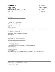 View Program Notes - Seattle Chamber Music Society
