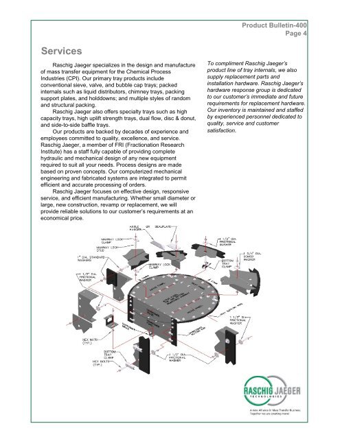 Fractionation Tray and Hardware - Raschig GmbH - Raschig.de