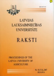 Latvijas LauksaimniecÄ«bas universitÄtes raksti nr. 18 (313) , 2007 ...