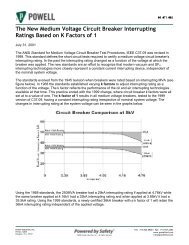 The New Medium Voltage Circuit Breaker Interrupting Ratings ...