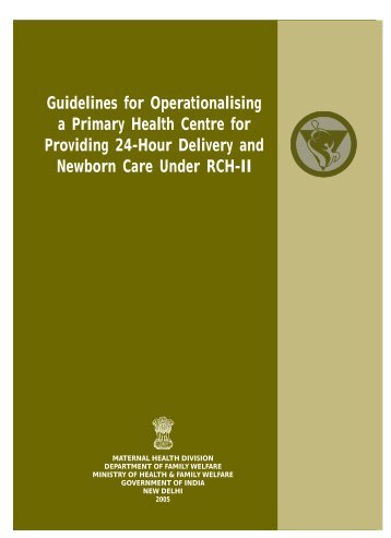 Guidelines for Operationalising A Primary Health ... - NRHM Manipur