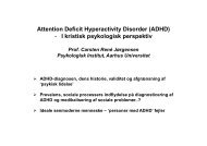 Attention Deficit Hyperactivity Disorder (ADHD) - I kristisk ...