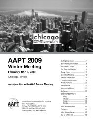 AAPT 2009 - American Association of Physics Teachers