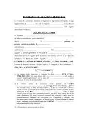 4) bozza contratto locazione box - Camera di Commercio di Imperia