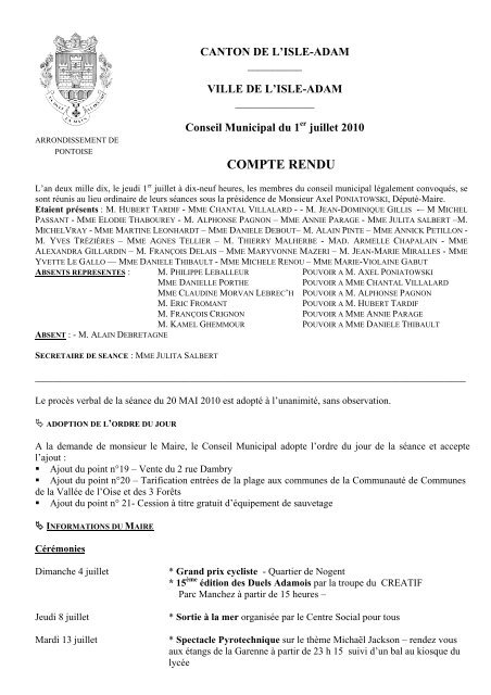 1 juillet 2010 - L'Isle-Adam