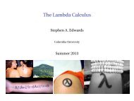 The Lambda Calculus - Columbia University