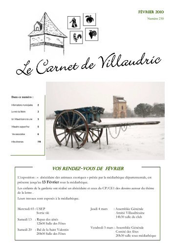 carnet fÃ©vrier 2010-pdf.pub - Villaudric