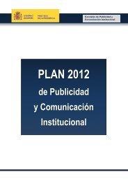 Plan de publicidad institucional 2012 - La Moncloa