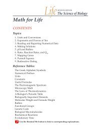 Math for Life - Life: The Science of Biology, Seventh ... - WH Freeman