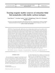 Tracing organic matter sources of estuarine tidal flat nematodes with ...