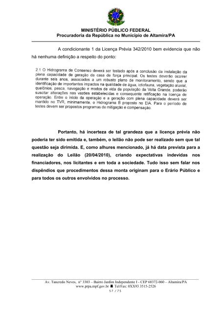 MINISTÃRIO PÃBLICO FEDERAL Procuradoria da ... - Xingu Vivo