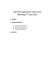WA Port Operations Task Force Meeting 2 June ... - Fremantle Ports