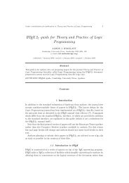 LATEX2ÃŽÂµ guide for Theory and Practice of Logic ... - Colmerauer, Alain