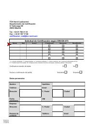 Solicitud de Certificado EN 473 - TÃV NORD